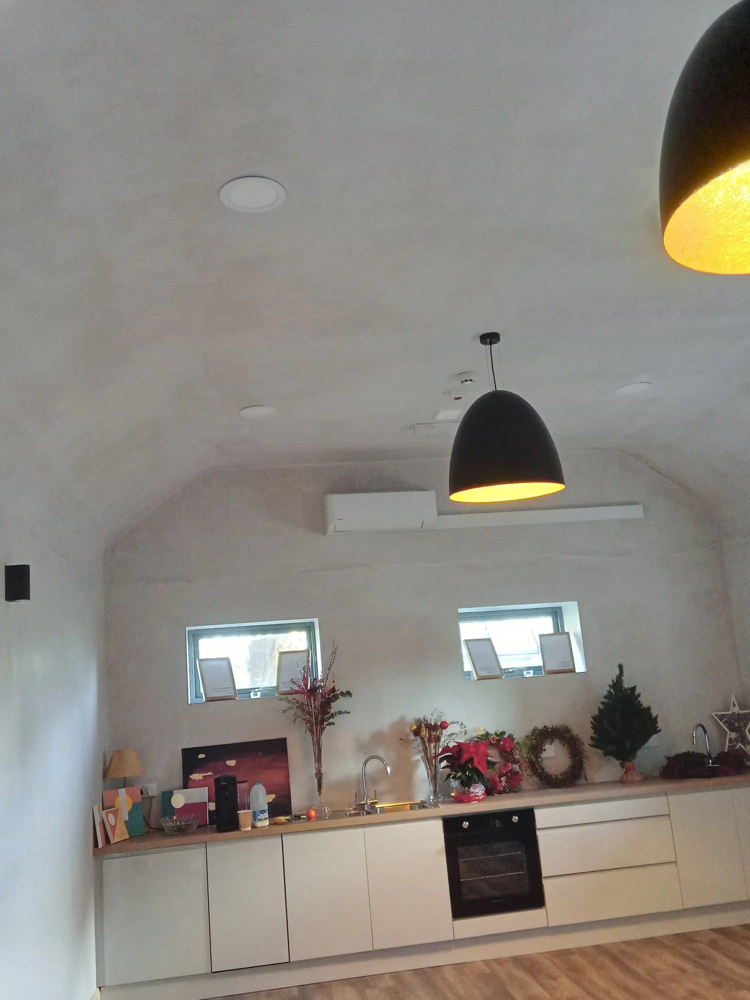 Wellness center plastering project - smooth professional finish